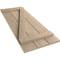Ekena Millwork Rustic Three Board Joined Board-n-Batten Rough Sawn Faux Wood Shutters w/Z-Board, 16 1/2W x 32H, PR SHUBJZ16X32RSPR - alternate 11